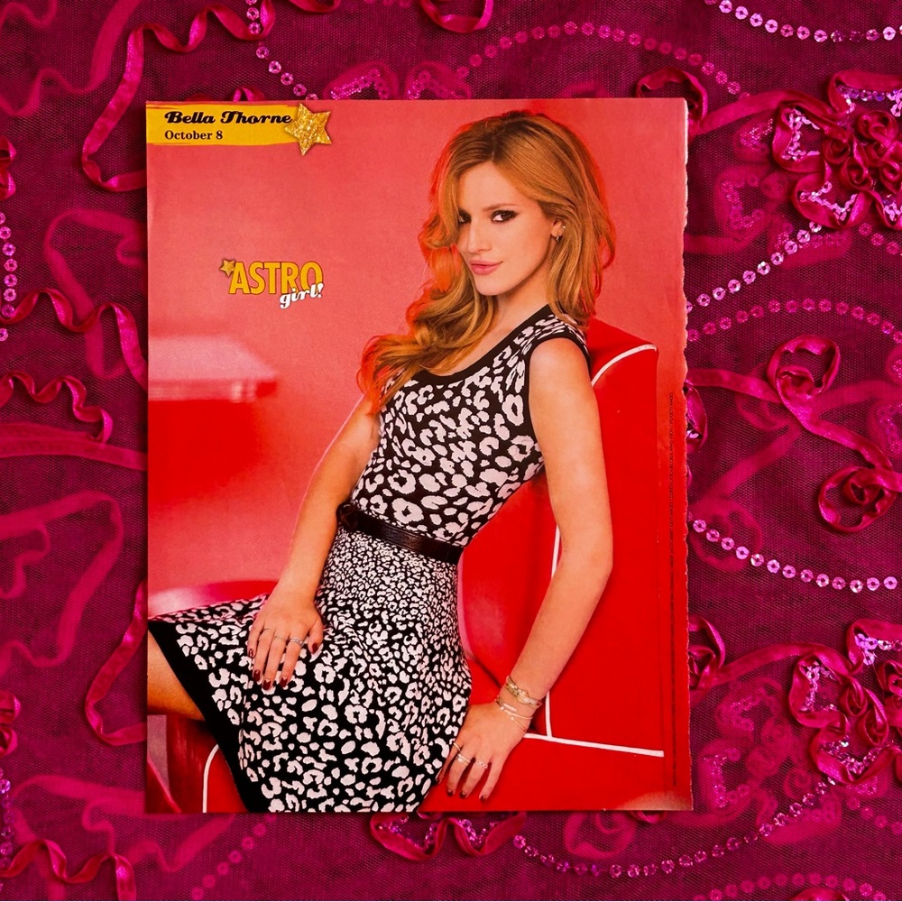 bella thorne collectible tear out astro girl! magazine poster